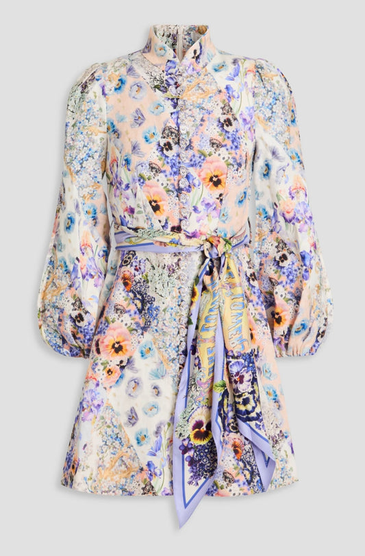 ZIMMERMANN
Floral-print linen mini dress