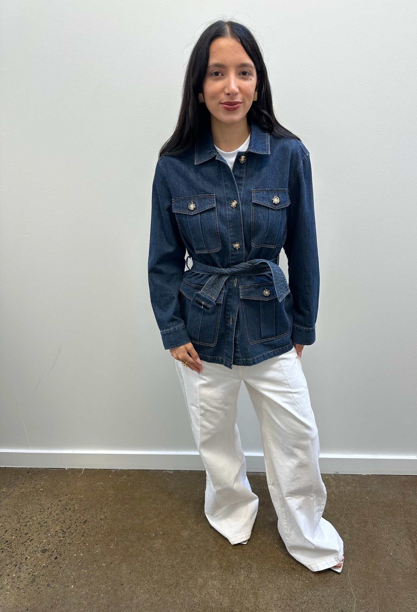 RAILS - BELTED DENIM JACKET