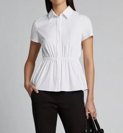 Theory Cinched Waist Blouse