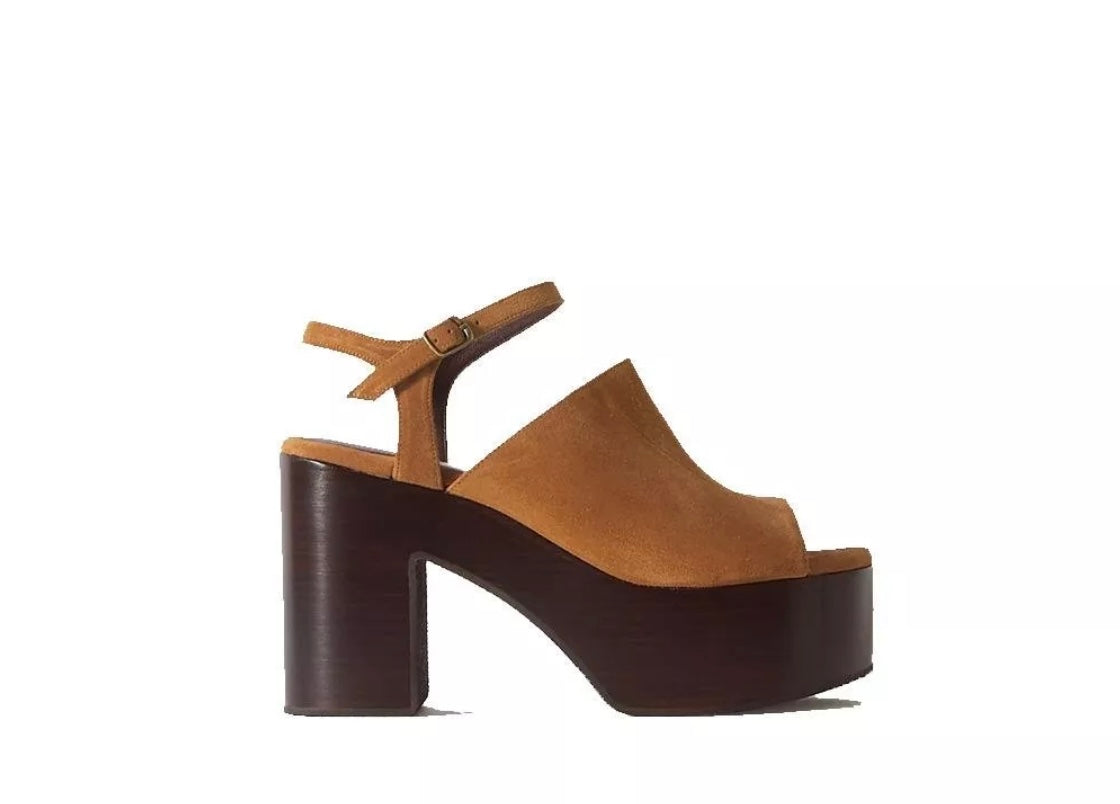 DRIES VAN NOTEN -SUEDE PLATFORM SANDALS