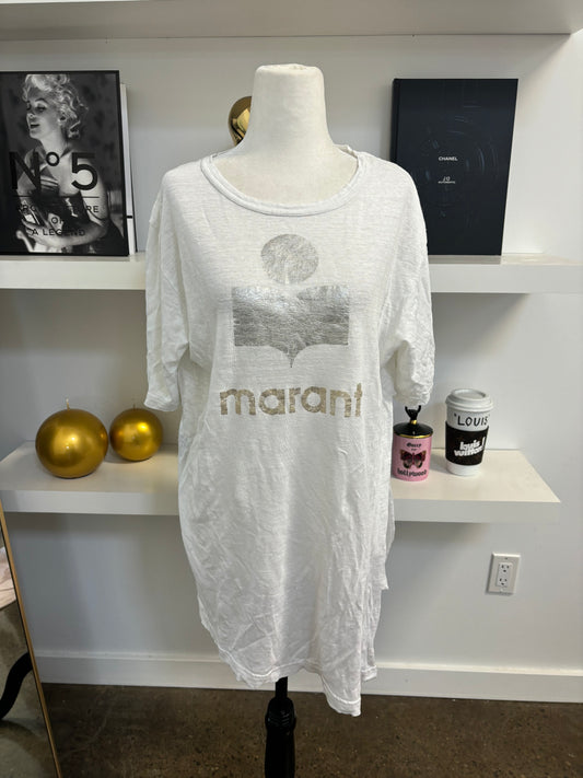 ISABEL MARANT ETOILE logo tshirt with side slit