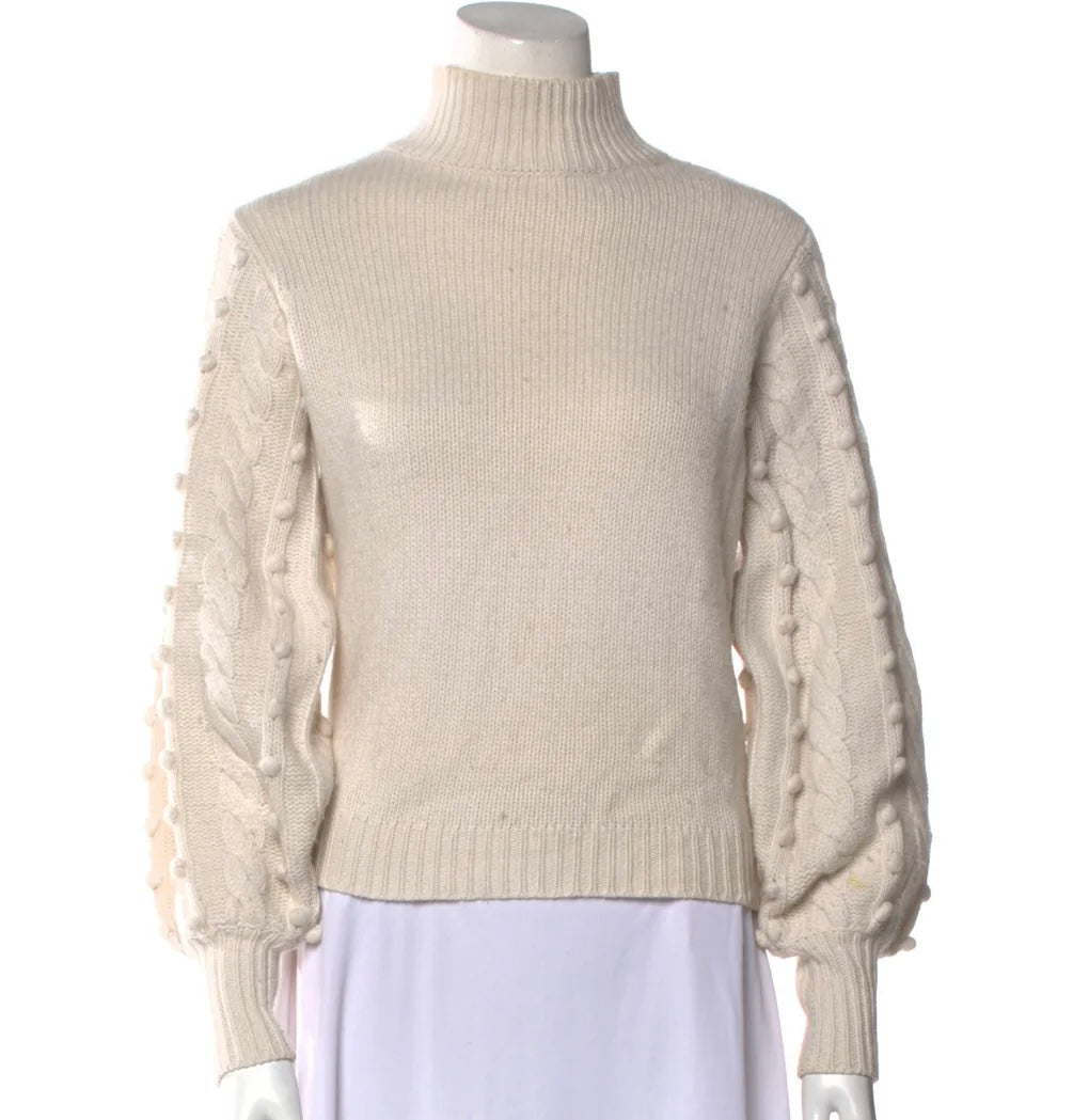 Autumn Cashmere Pom Pom Sleeve Sweater