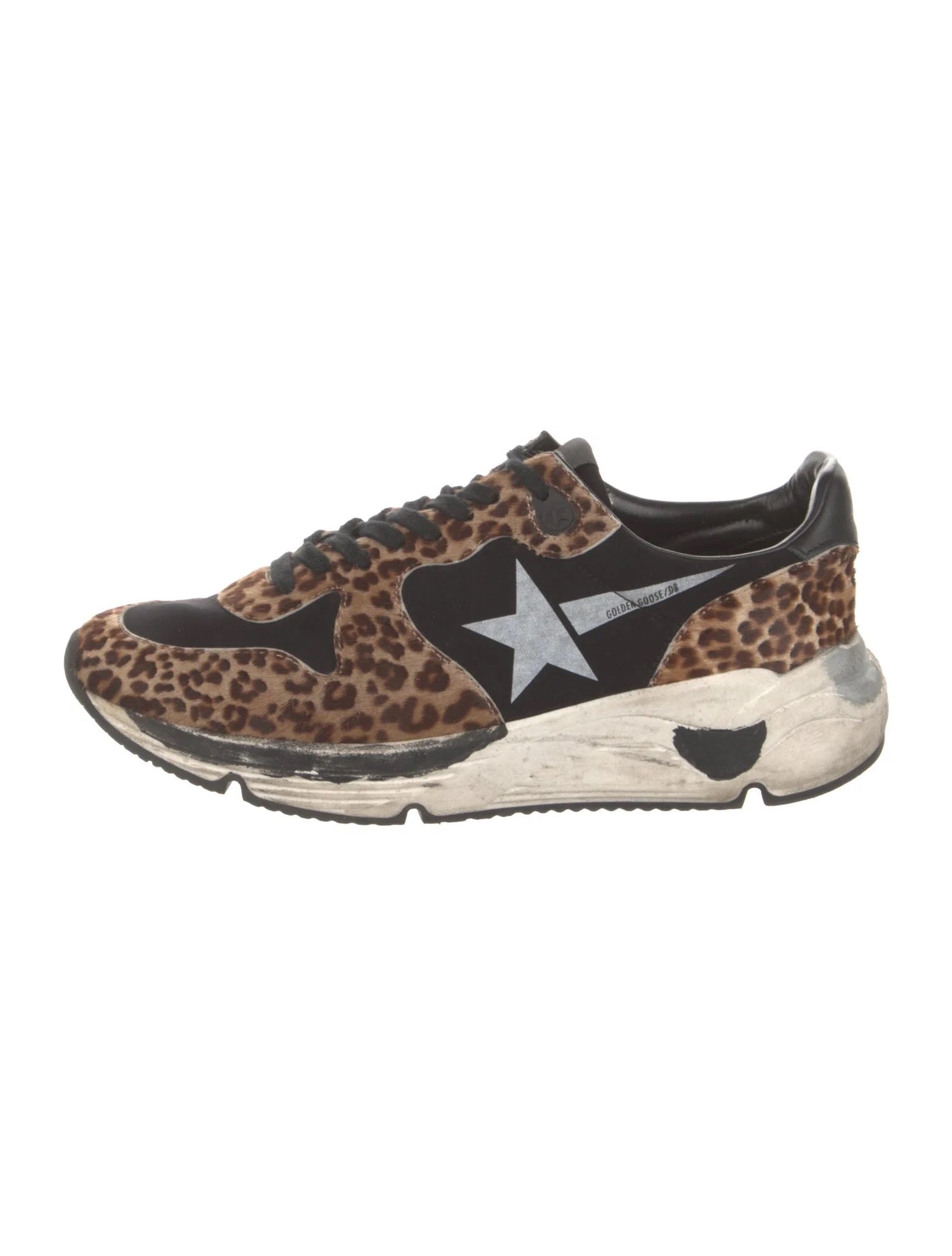 GOLDEN GOOSE leopard print sneakers