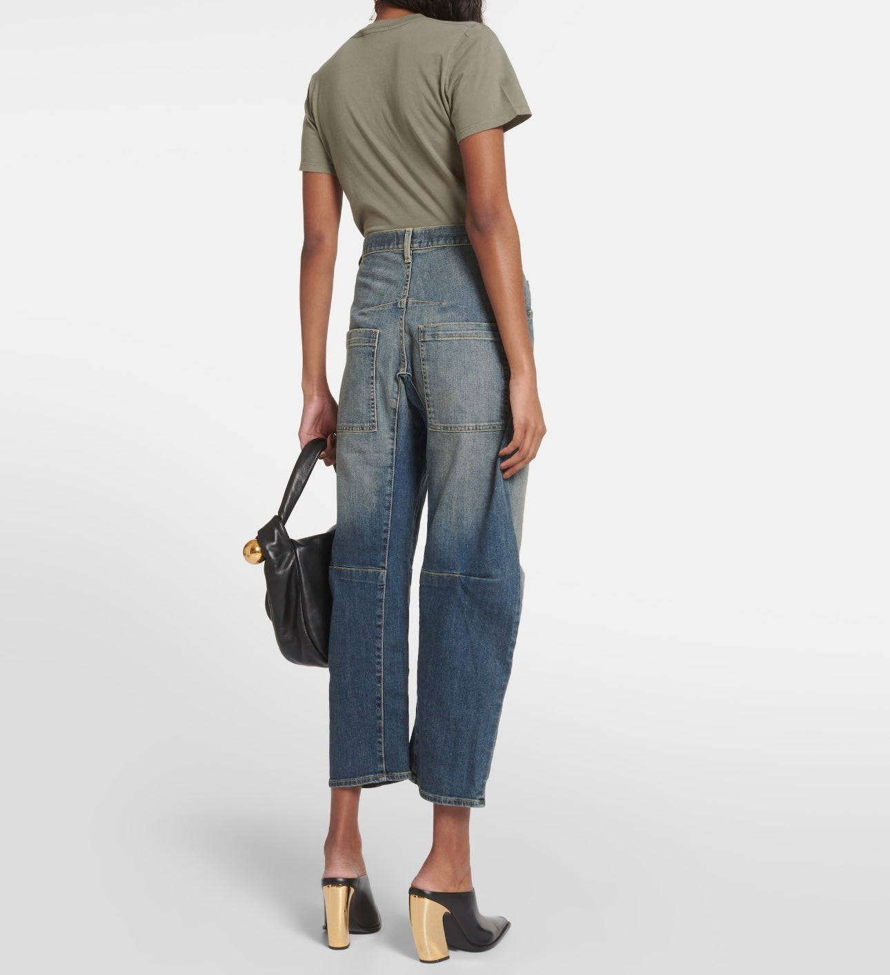 NILI LOTAN
Shon high-rise wide-leg jeans