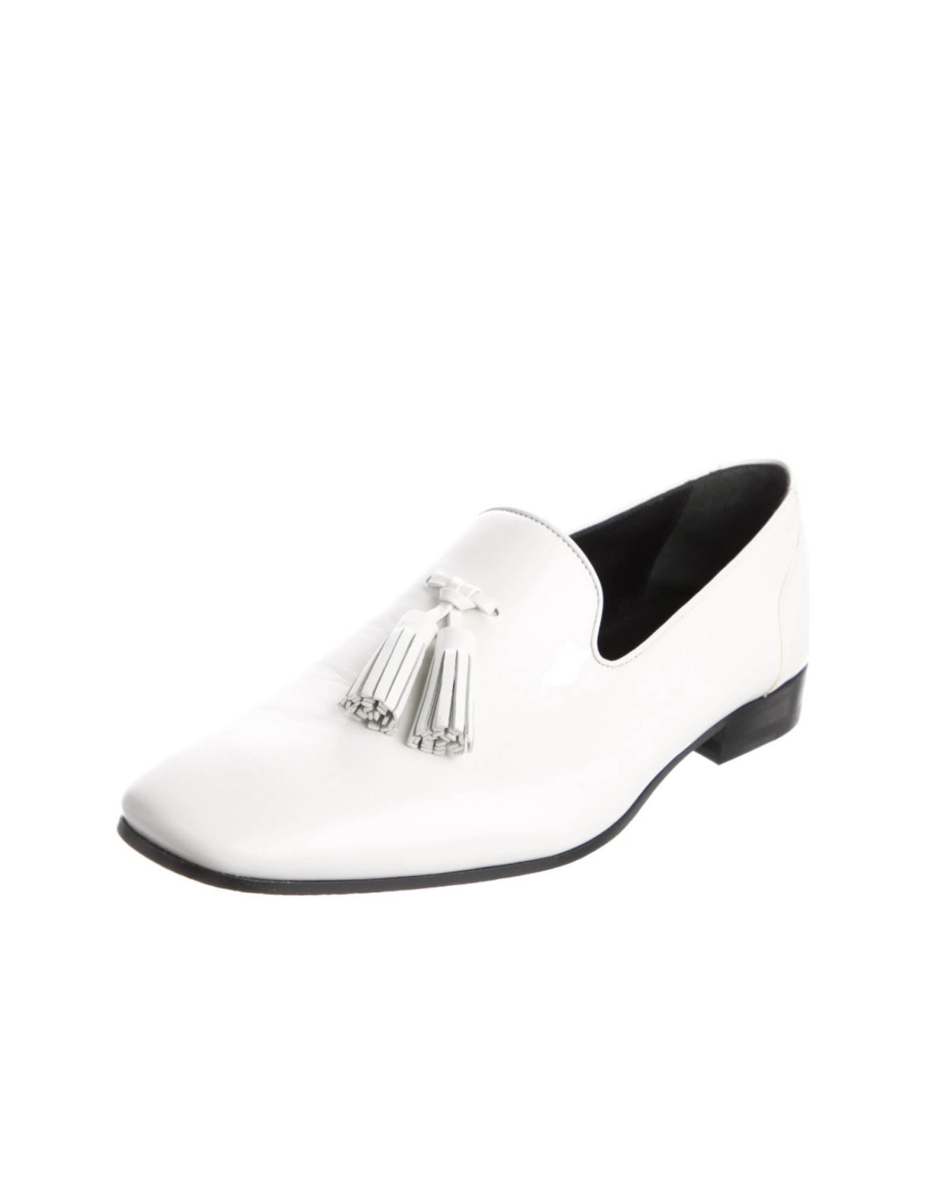 Celine - White Tassel Loafers