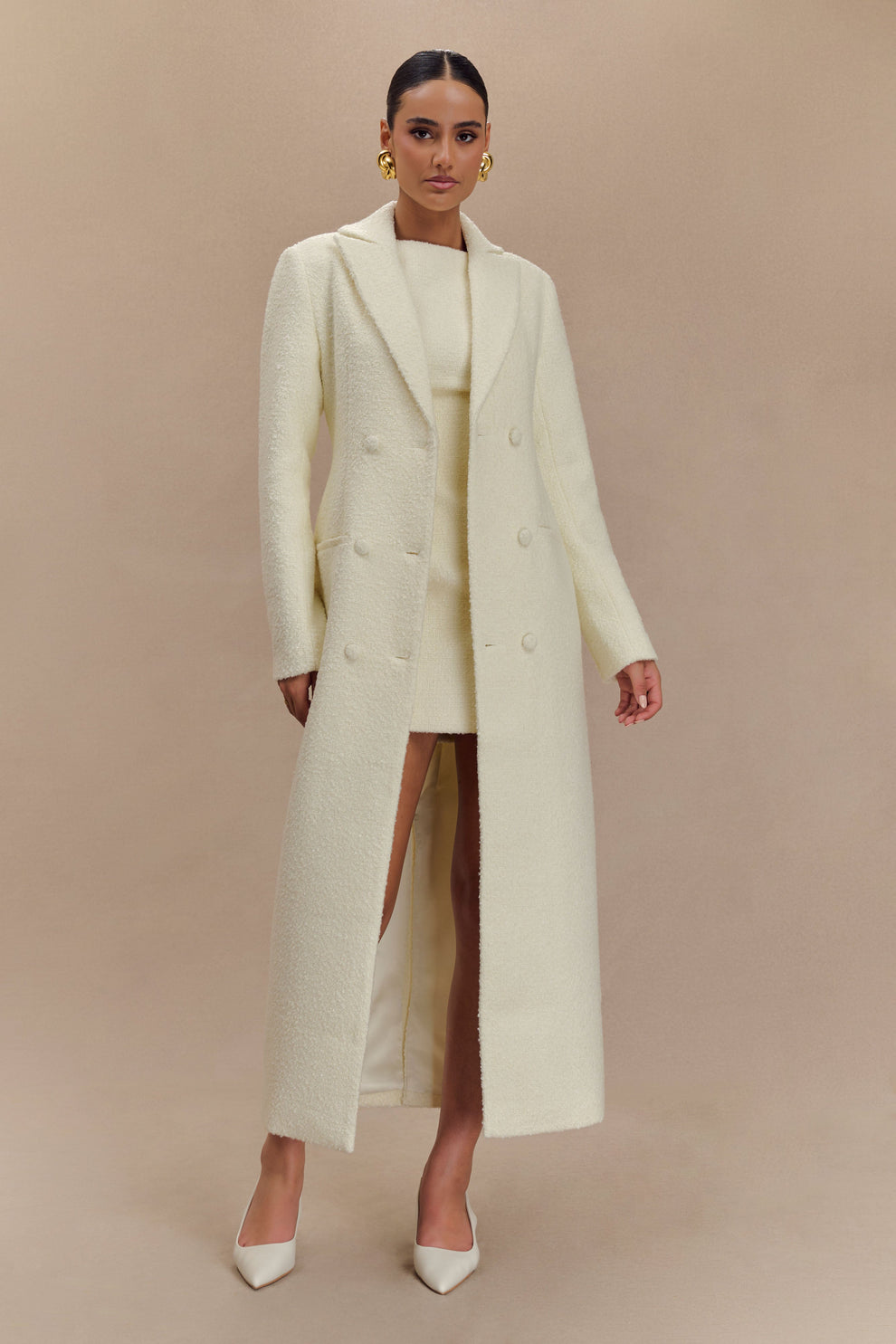 MESHKI Carver
Boucle Coat - Ivory