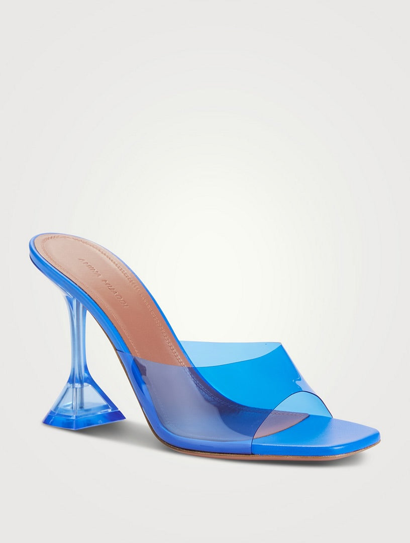 AMINA MUADDI LUPITA GLASS CLEAR PVC IN BLUE