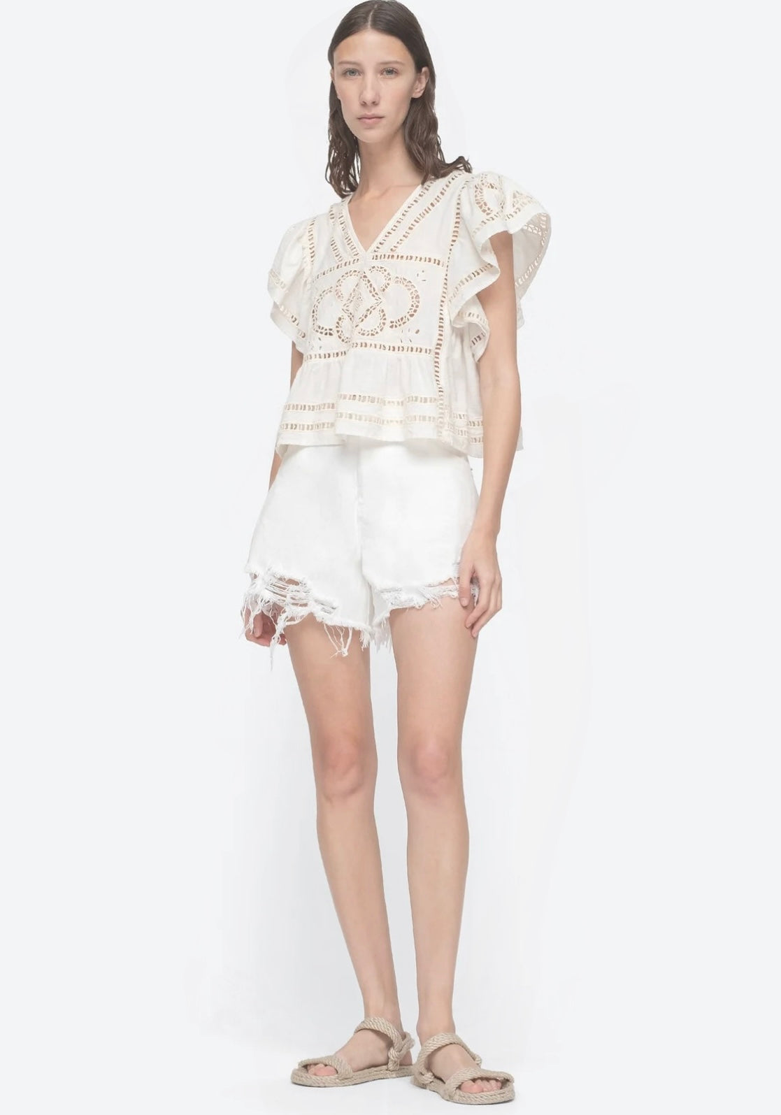 SEA NEW YORK - Blaire Flutter Sleeve Top