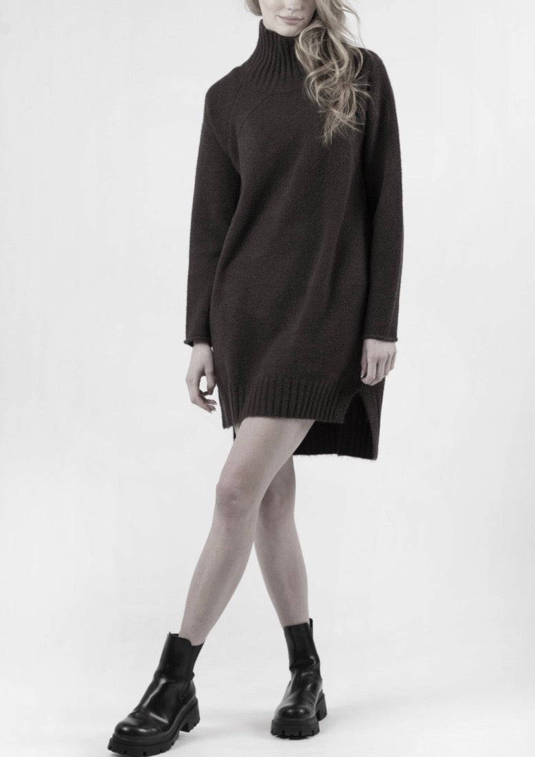 LYLA + LUXE "Holmes" black knit turtleneck dress NWT