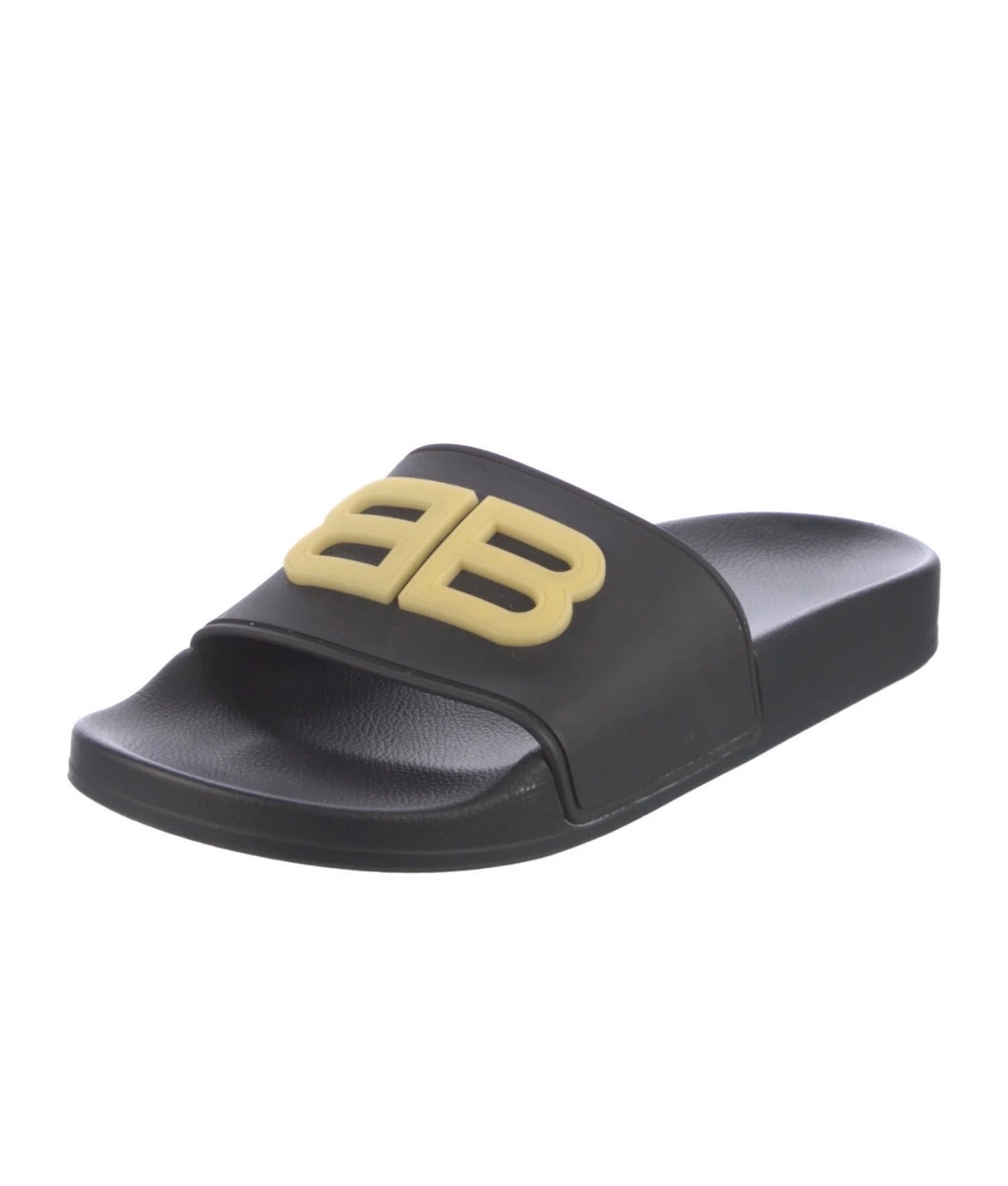 BALENCIAGA BB Rubber Logo Slides