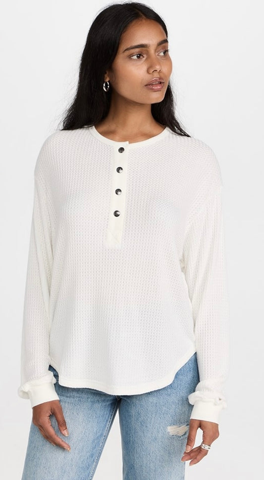 Anine Bing - Waffle Henley Shirt