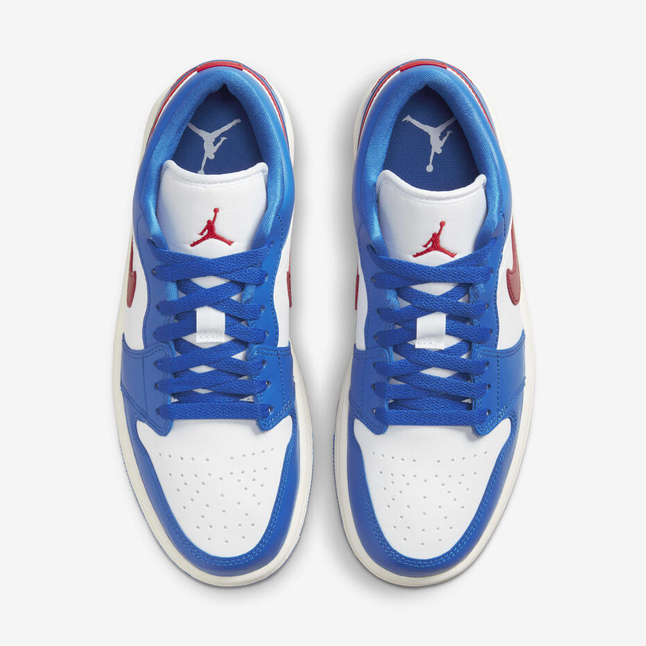 NIKE AIR JORDAN 1 womens low in sport blue/white sail/gym red