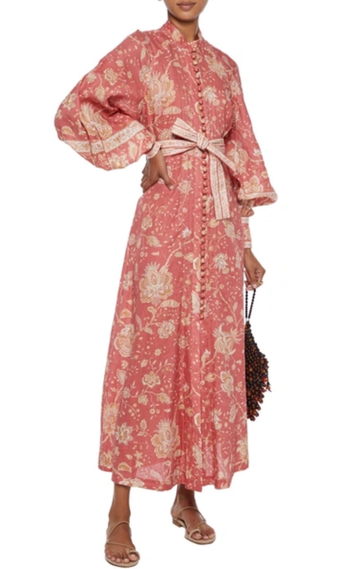 ZIMMERMANN red veneto floral print dress