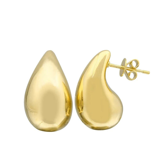SATL FINE JEWELRY- 14K GOLD SCULPTURAL EARRINGS SMALL - Yellow Gold