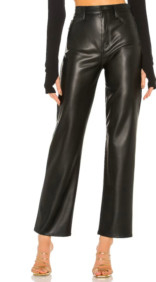 PISTOLA - Cassie Super High Straight Pant in Black