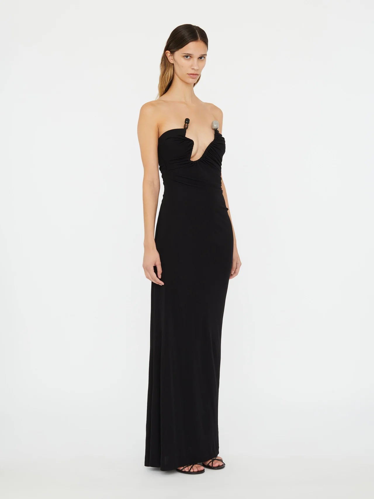 CHRISTOPHER ESBER ODESSA ARCED STRAPLESS GOWN