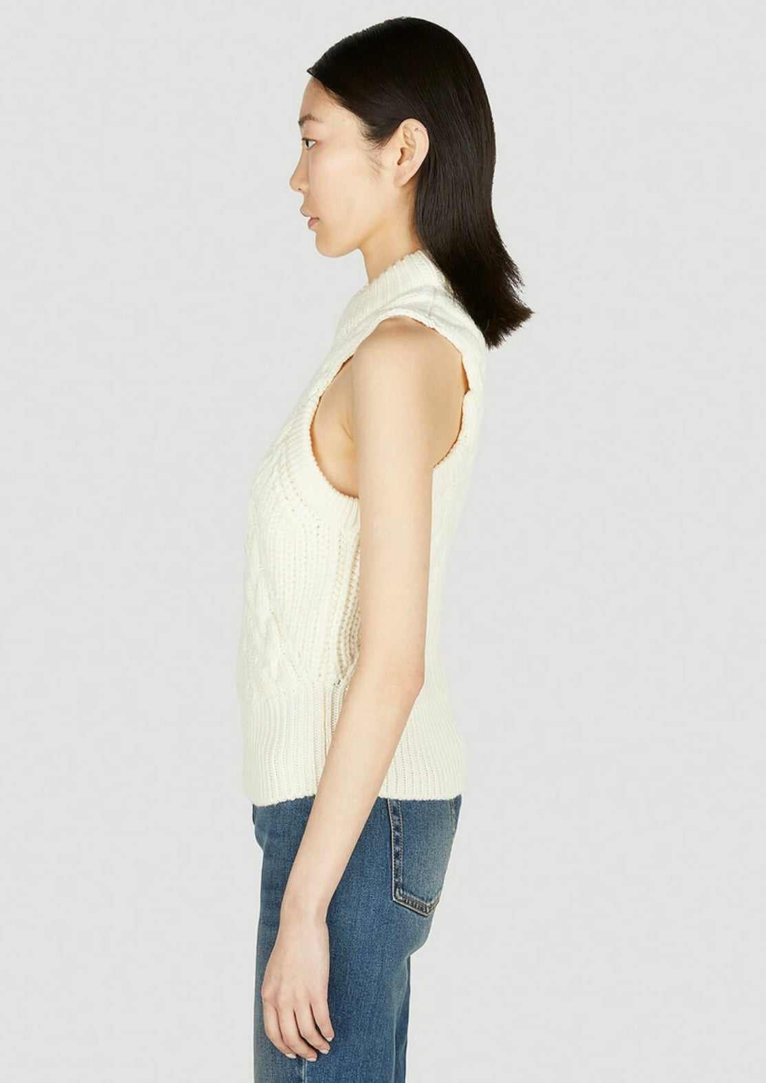 Alexander McQueen - Cabel Knit Vest in White