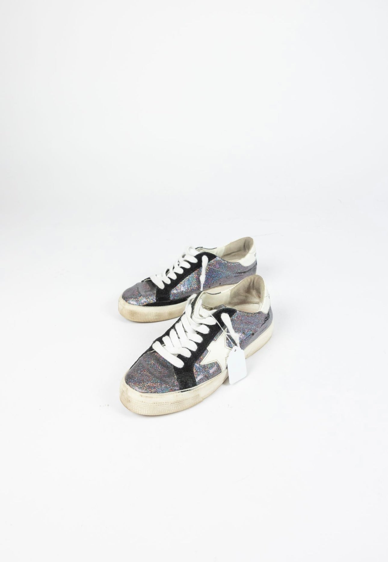 GOLDEN GOOSE
May shimmering glitter sneakers