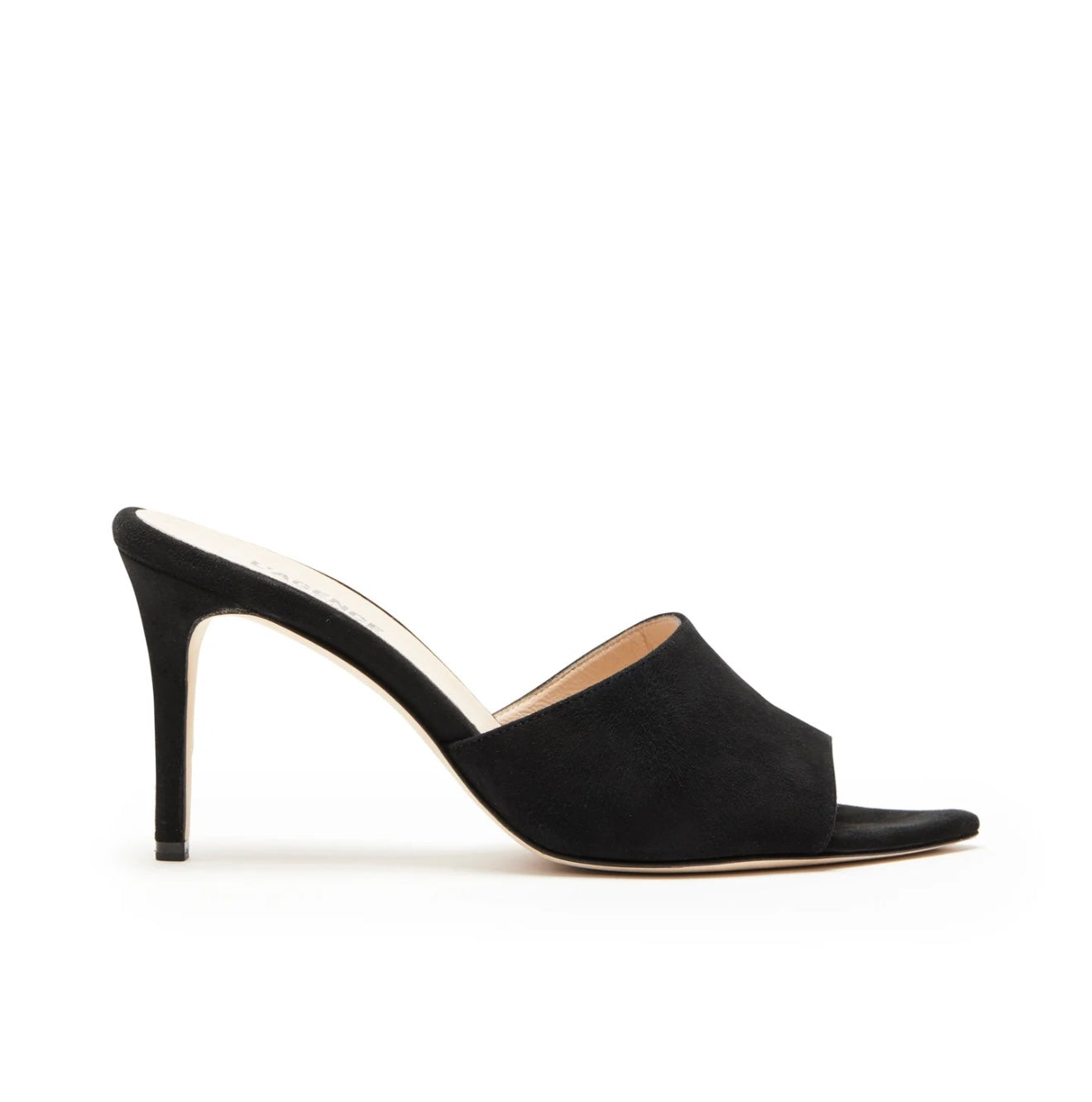L’AGENCE Lolita V Heeled Mule in Black