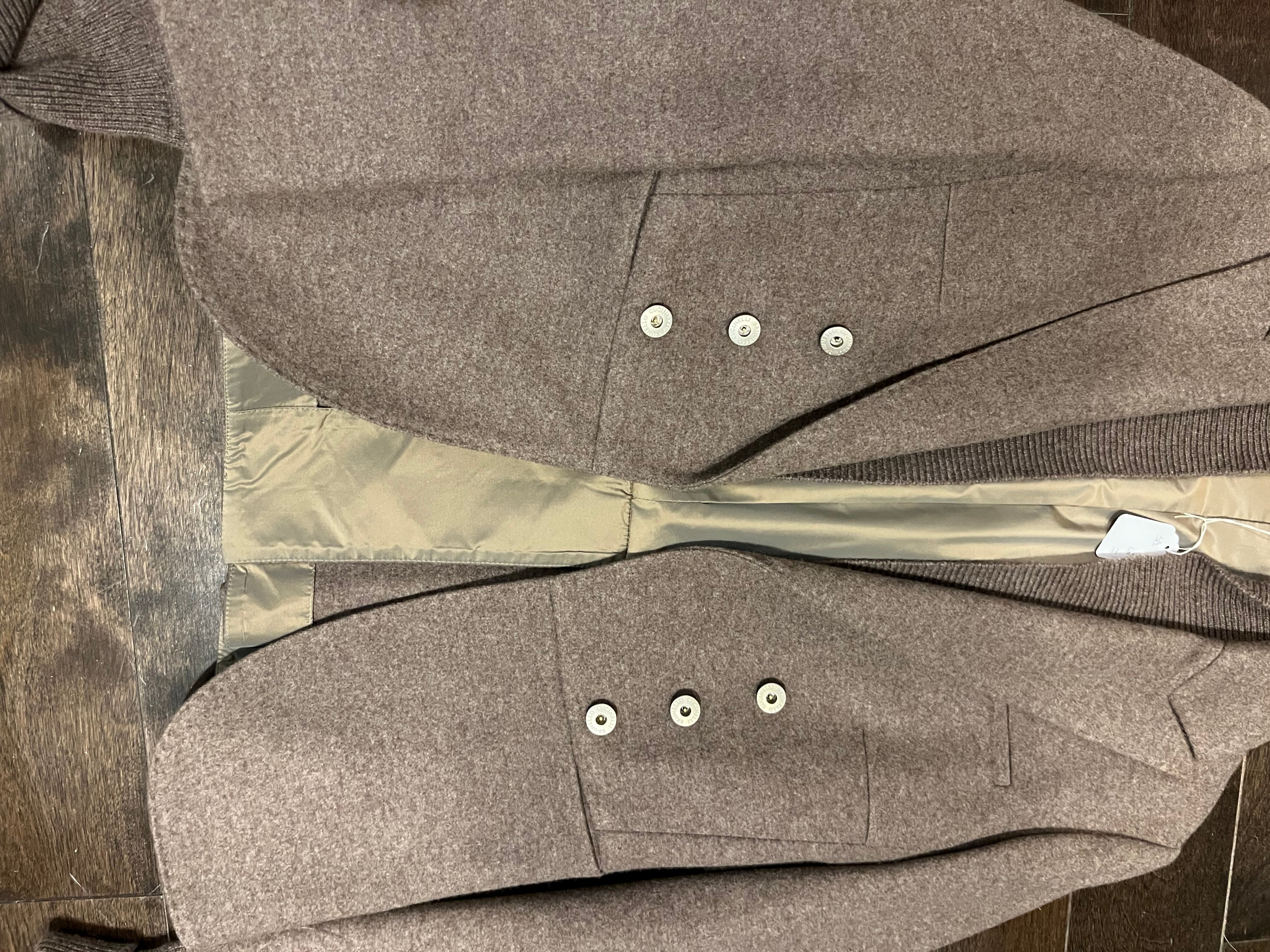 BRUNELLO CUCCINELLI brown wool blazer