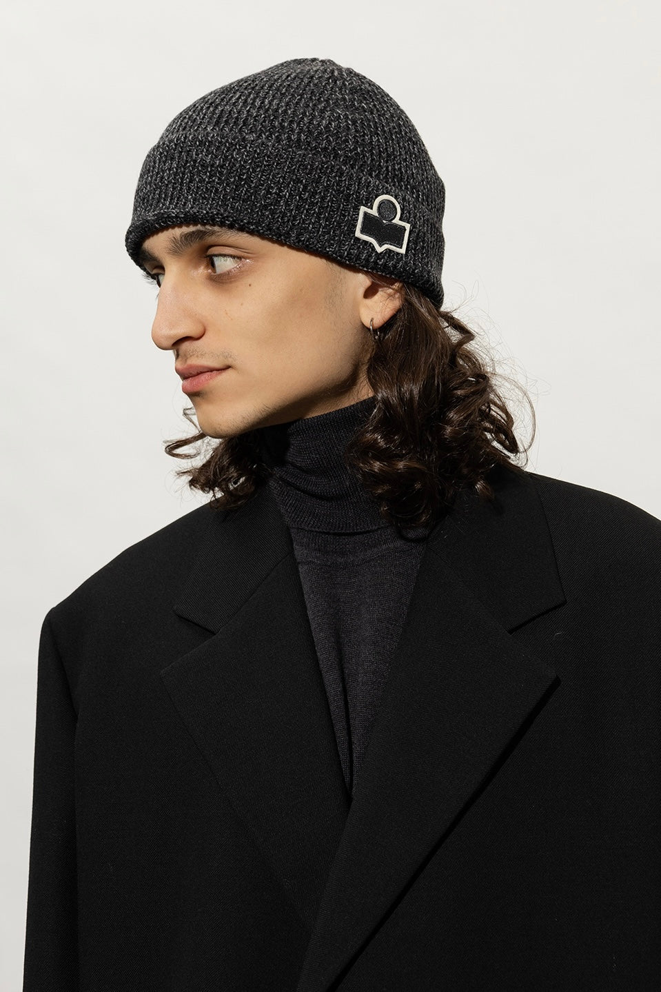 Isabel Marant Charcoal Merino Wool Hat