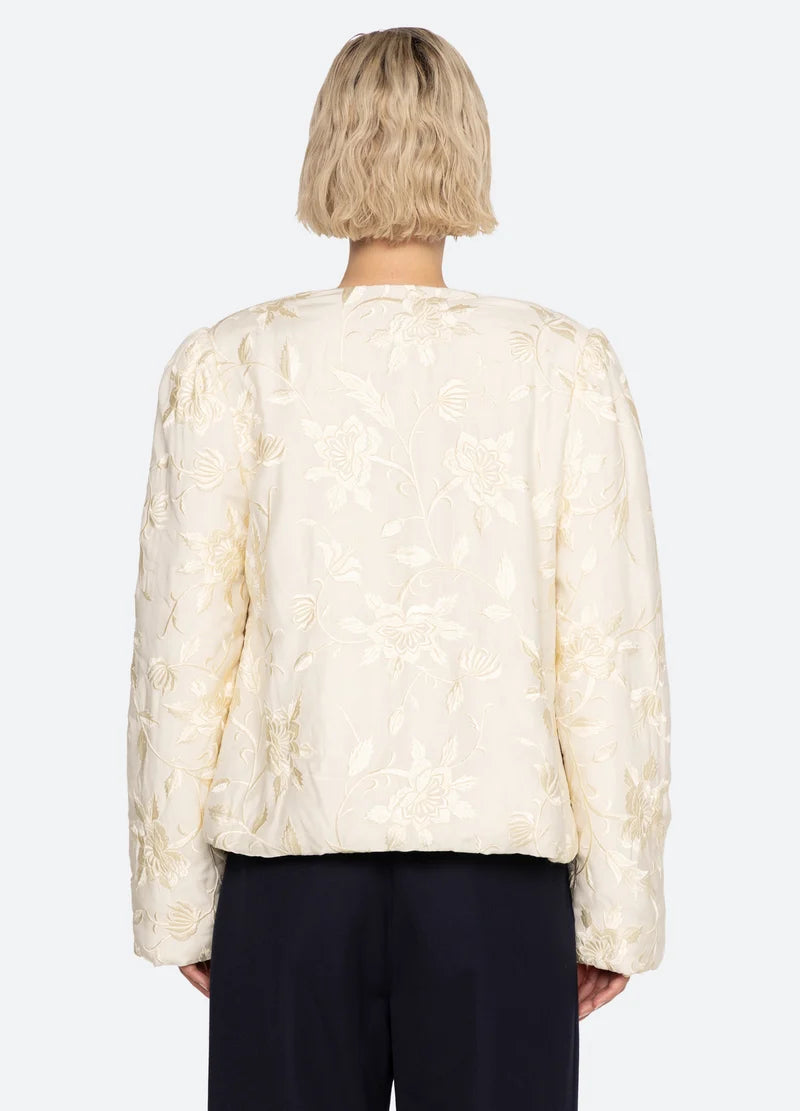 SEA NEW YORK  ALINA LACE EMB JACKET IN CREAM NWT
