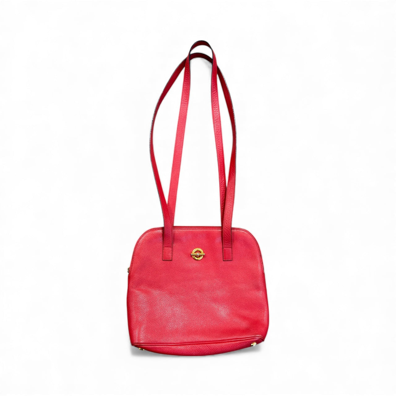 Celine Red Vintage Leather Shoulder Bag