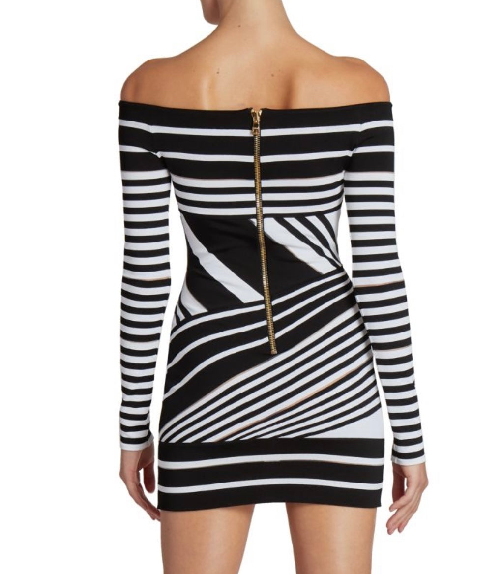 Balmain
jacquard-stripe minidress