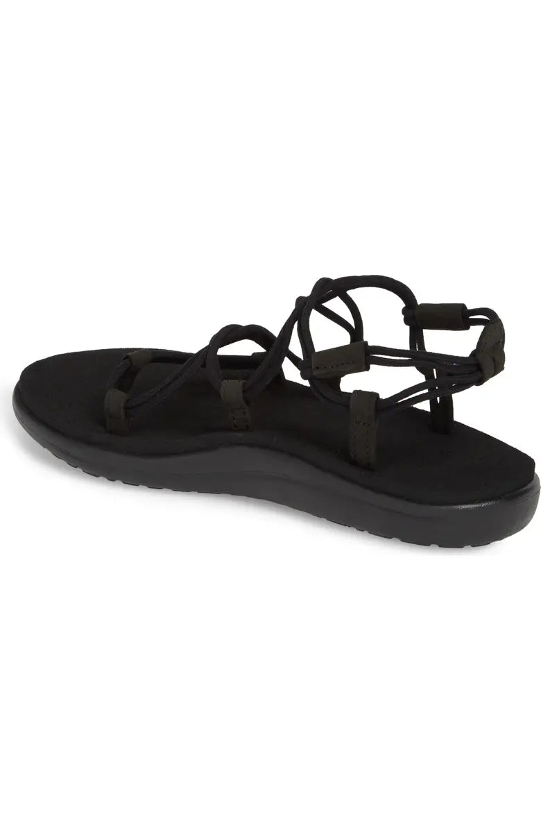 TEVA black stretch lace up sandal