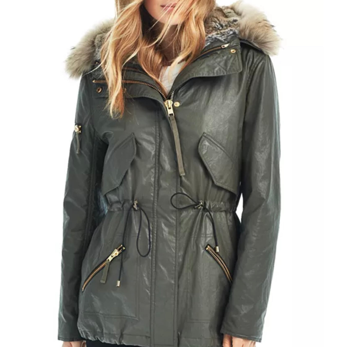 SAM. Tribeca Fur Trim Convertible Parka