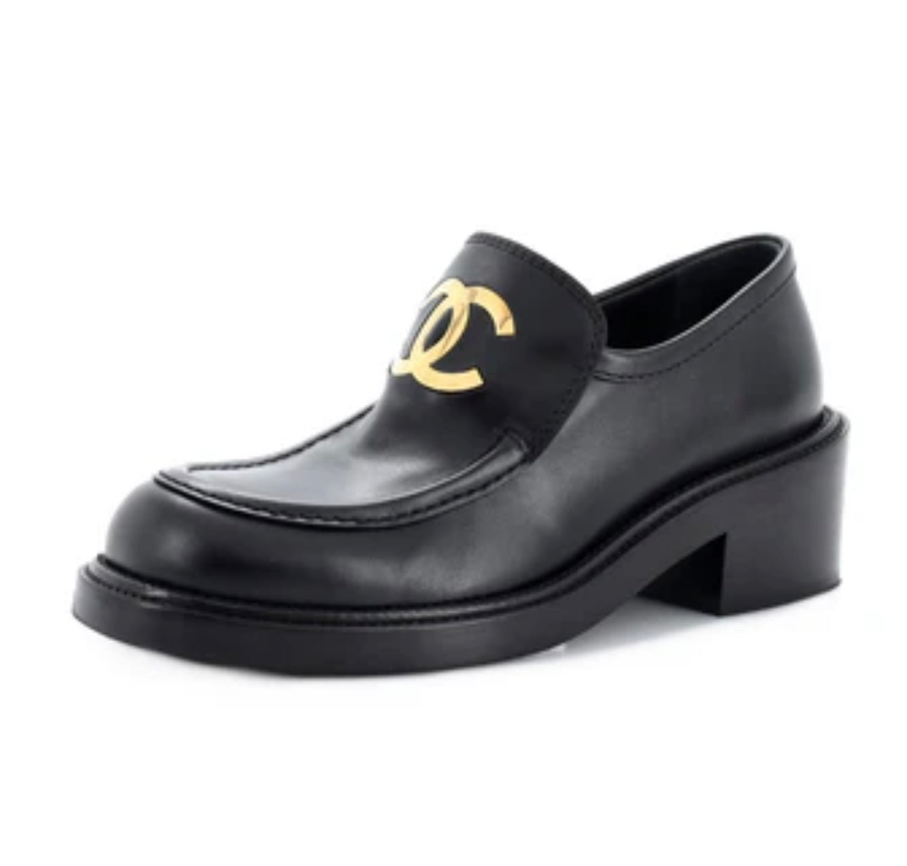 Preloved Chanel - Large CC loafers