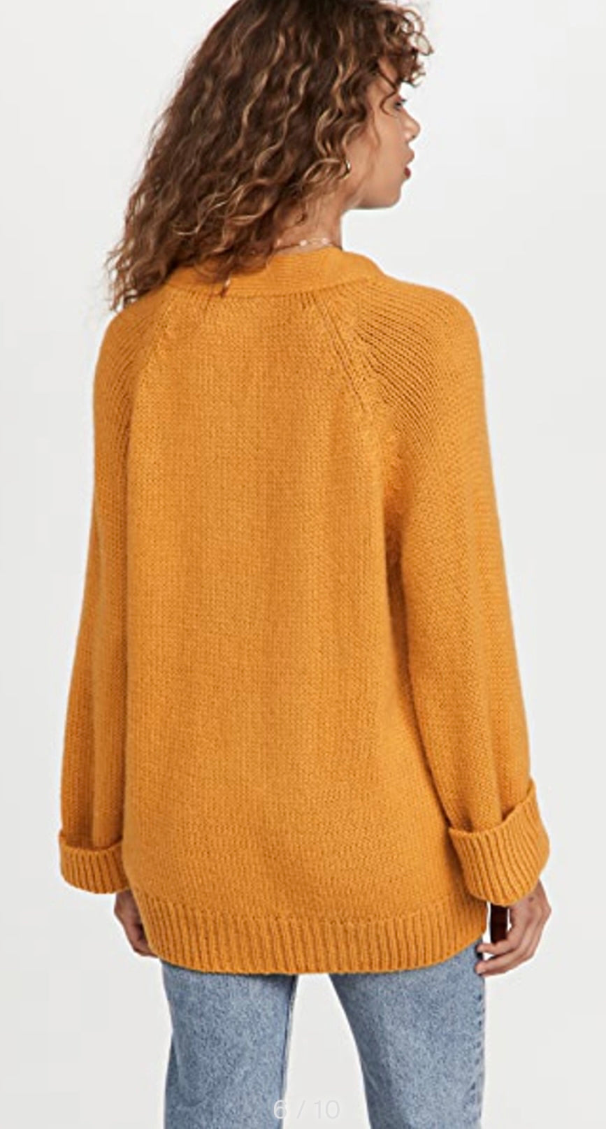 Velvet by Graham & Spencer Mustard Yellow Alpaca Cardigan