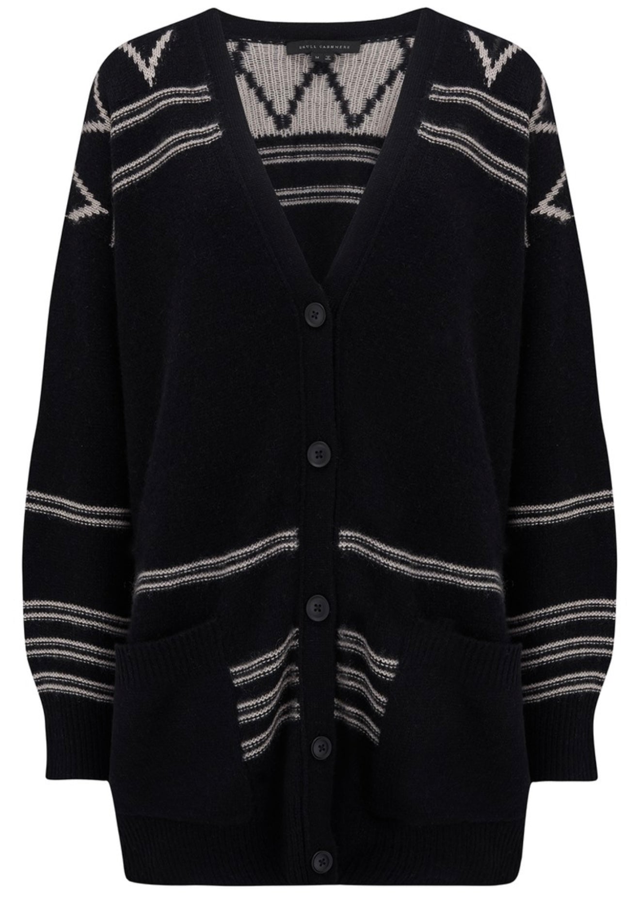 Skull Cashmere - Black & White Cardi