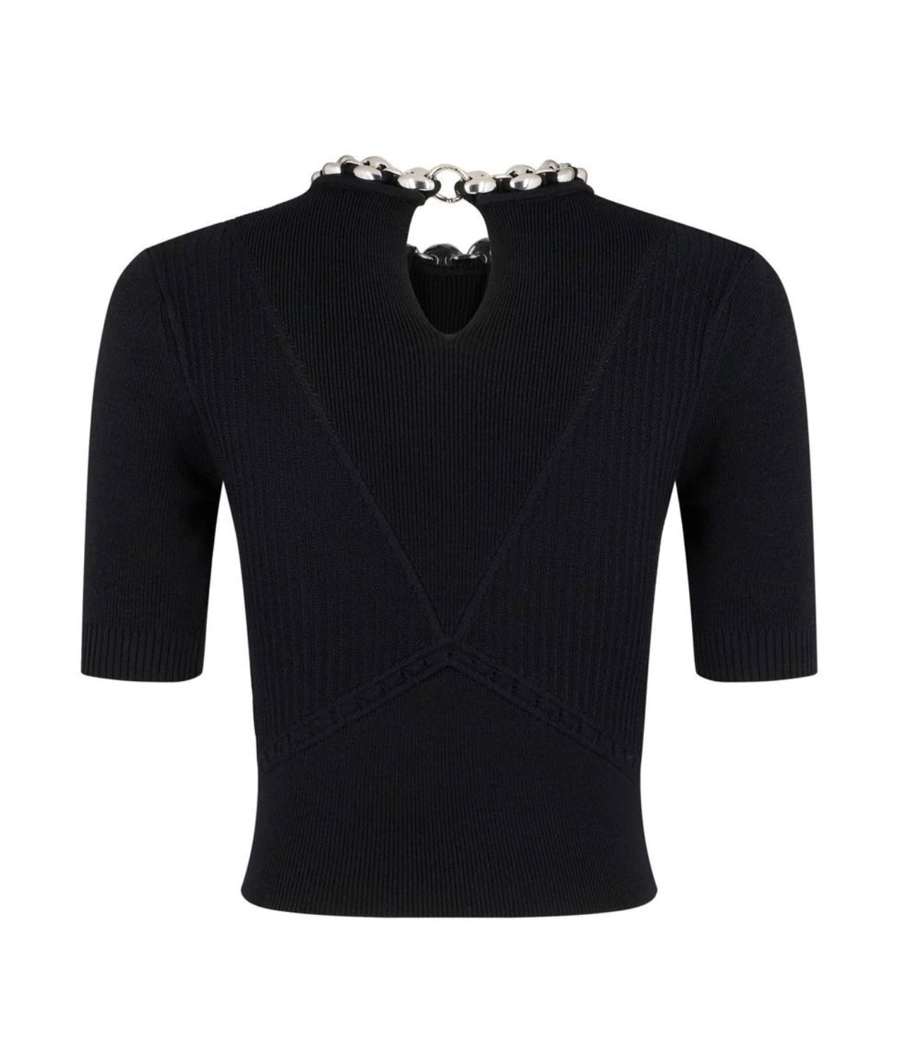 PACO RABANNE WOMEN Chain Detail T-Shirt Black