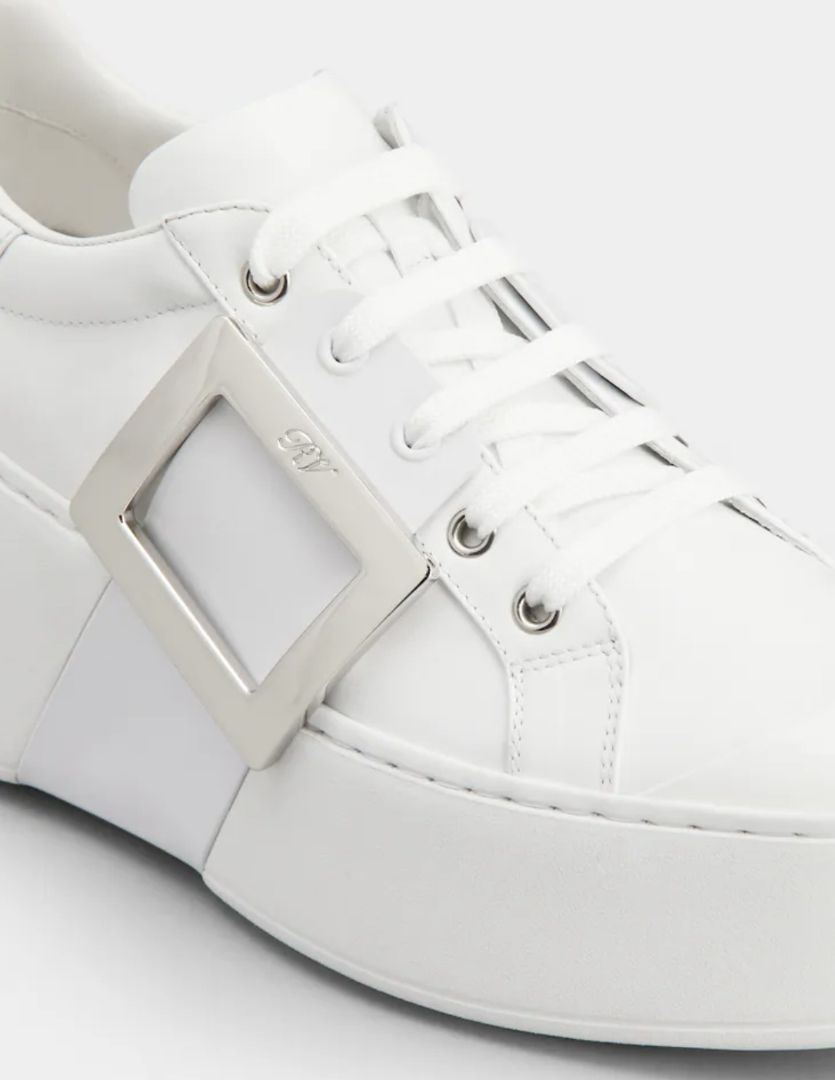 Roger Vivier Viv Skate Leather Sneakers