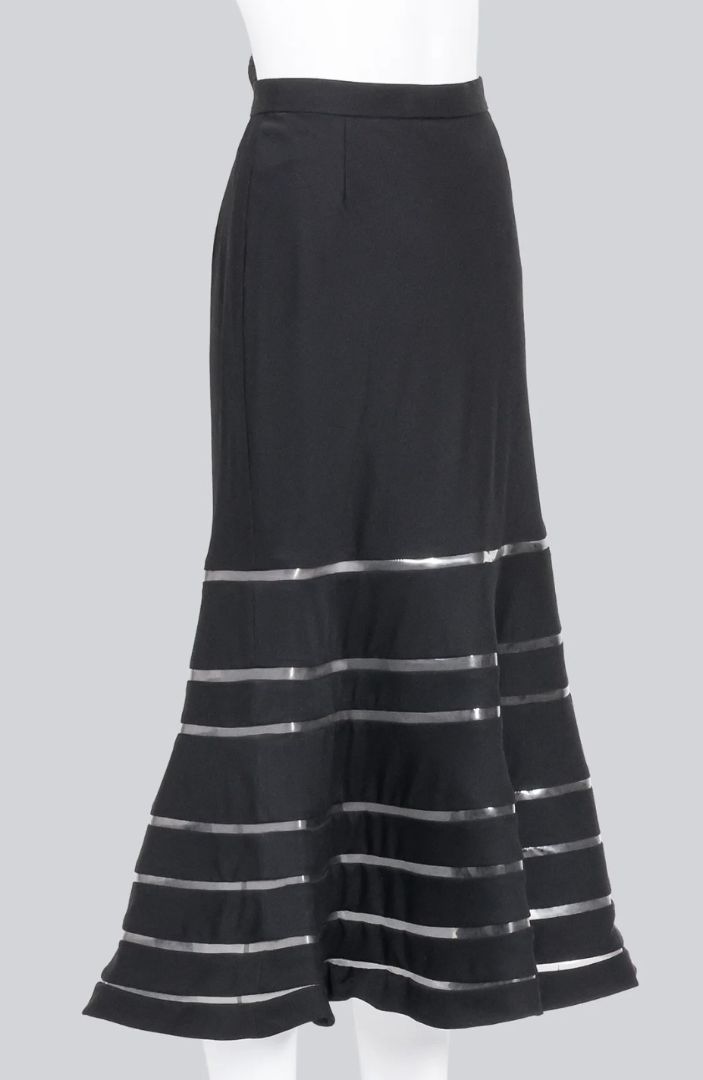 Junya Watanabe Wool Skirt with Clear Stripes