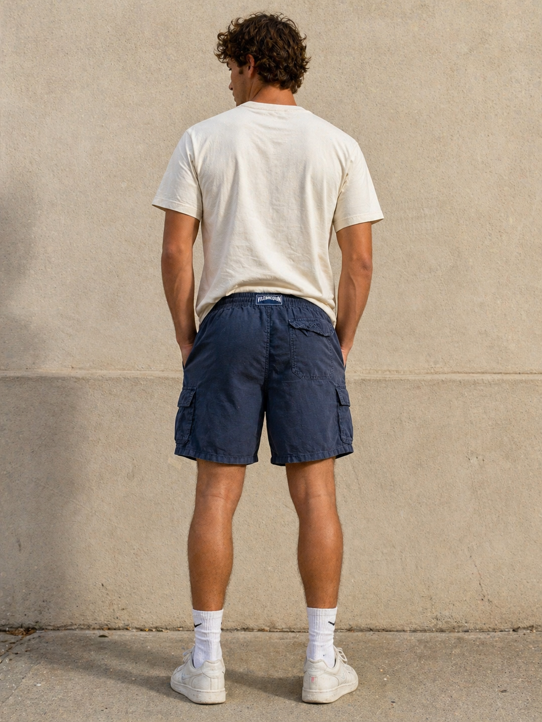 VILEBREQUIN navy mens shorts with pockets