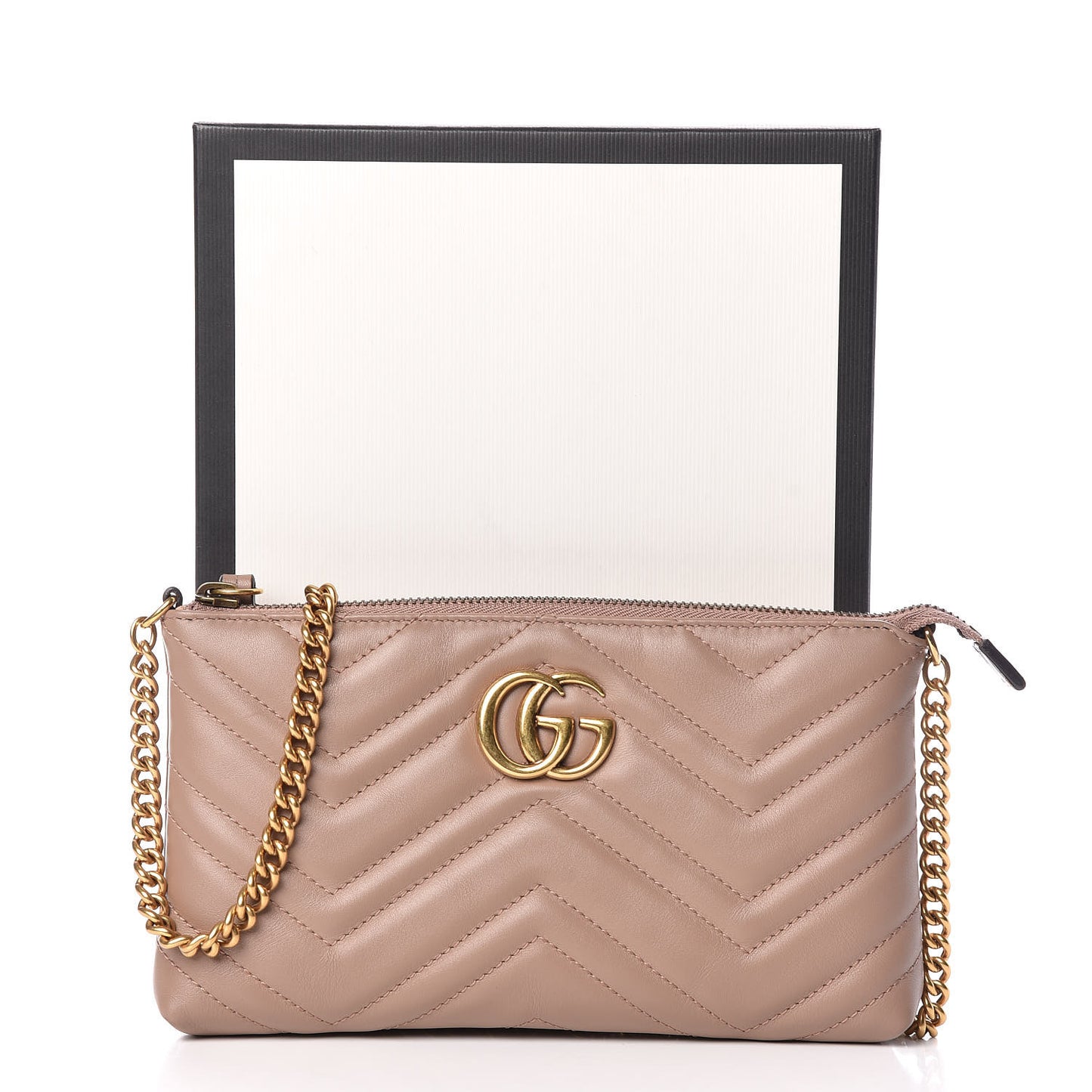 GUCCI dusty rose crossbody bag with GHW dustbag and box