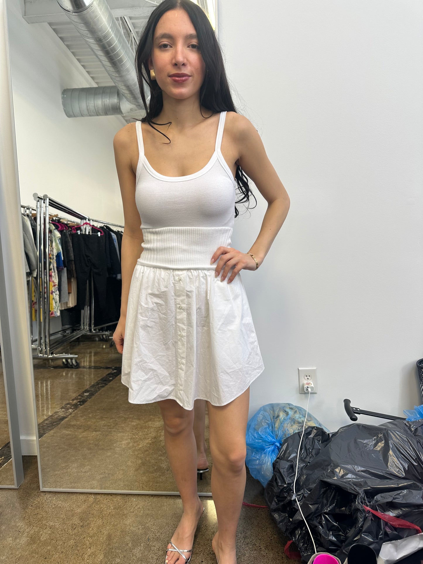 T ALEXANDER WANG - white mini skirt