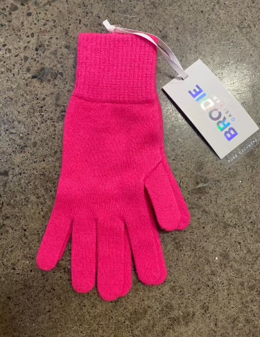 BRODIE CASHMERE - HOT NEON PINK GLOVES