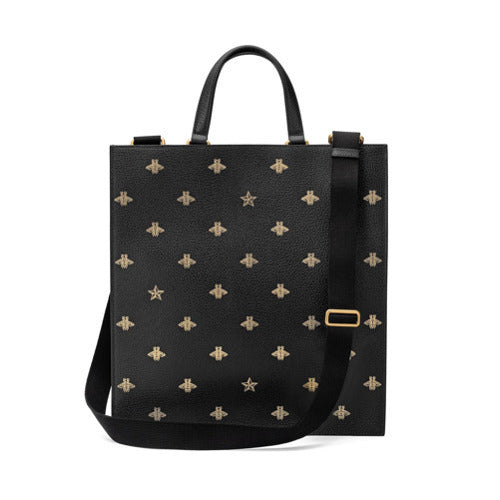 GUCCI bee star leather tote bag