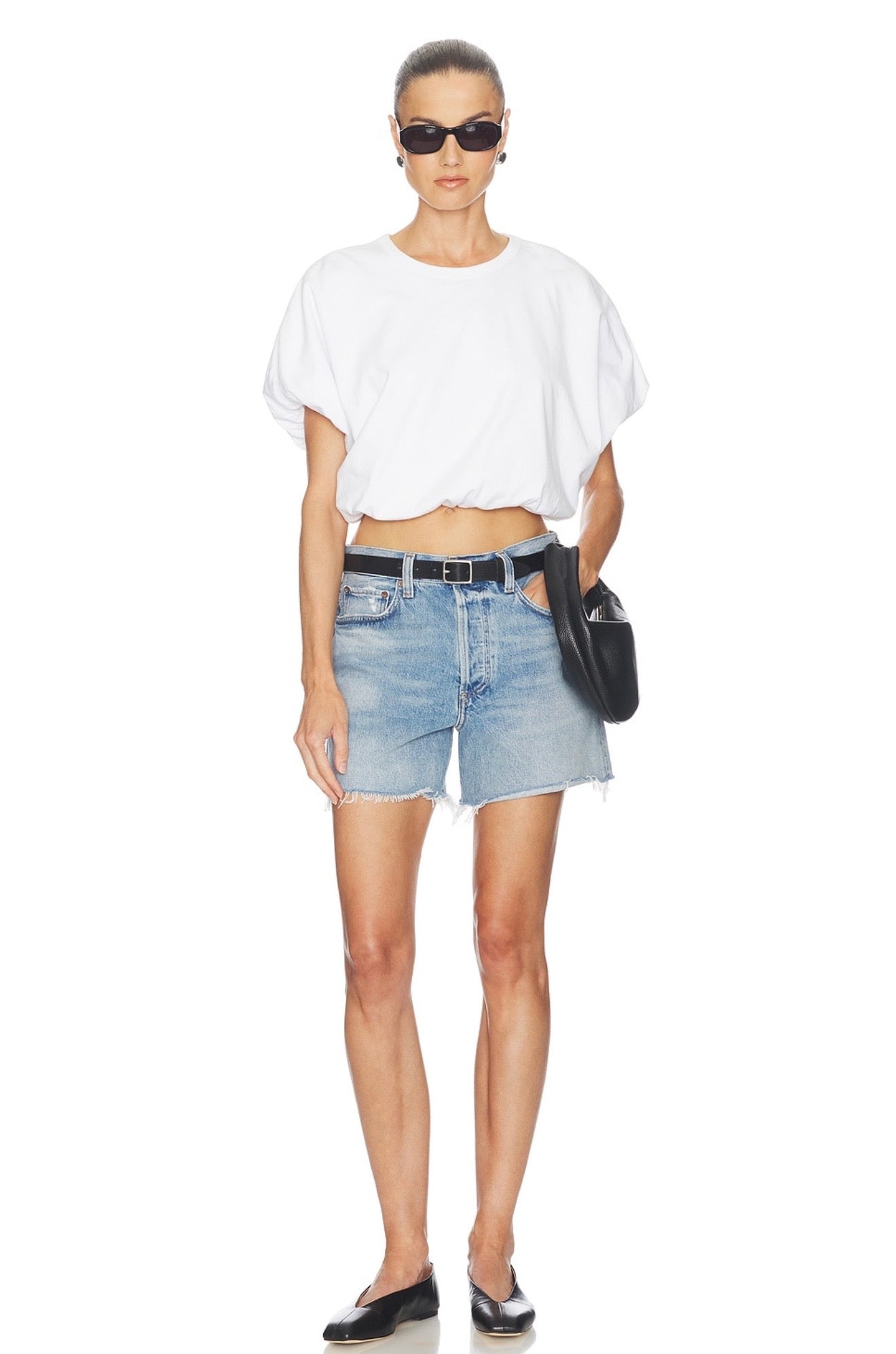 Citizens of Humanity Cotton Gia Bubble-Hem Tee