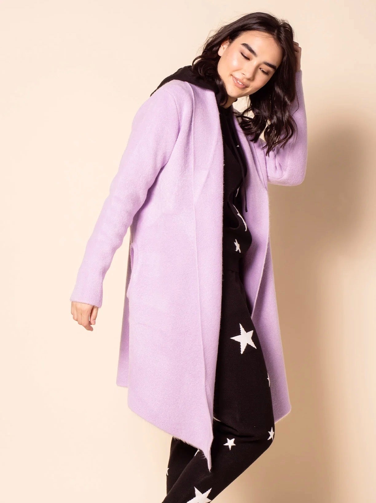 PINK MARTINI NWT lilac faux wool coat/cardigan