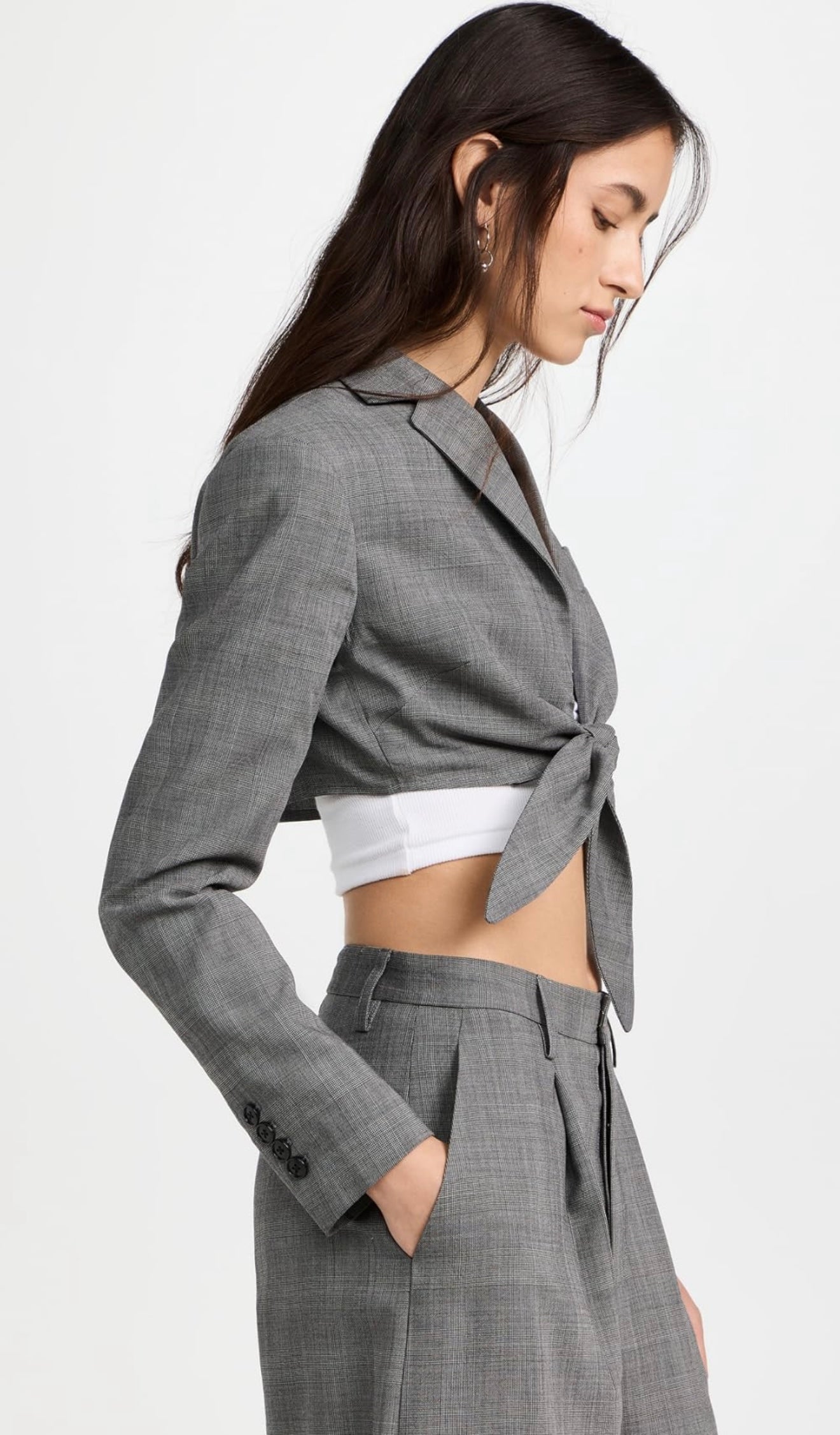 R13 - Front Tie Cropped Blazer