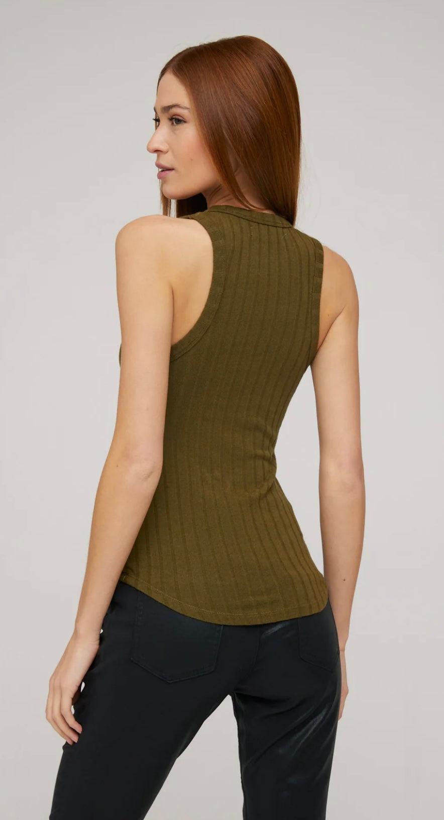 Bella Dahl - Sleeveless Racerback Tank - Deep Rosemary
