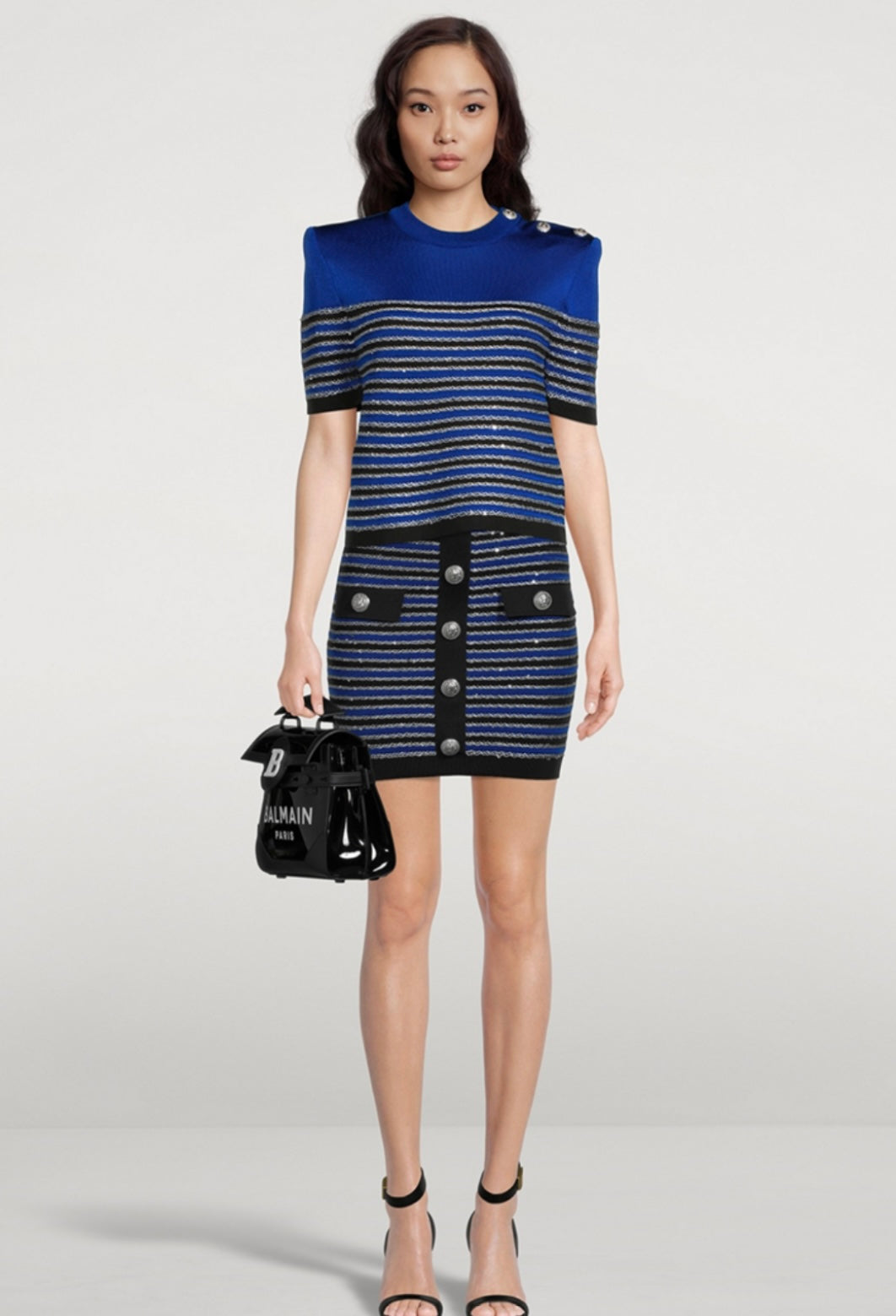 Balmain - Striped Knit Top