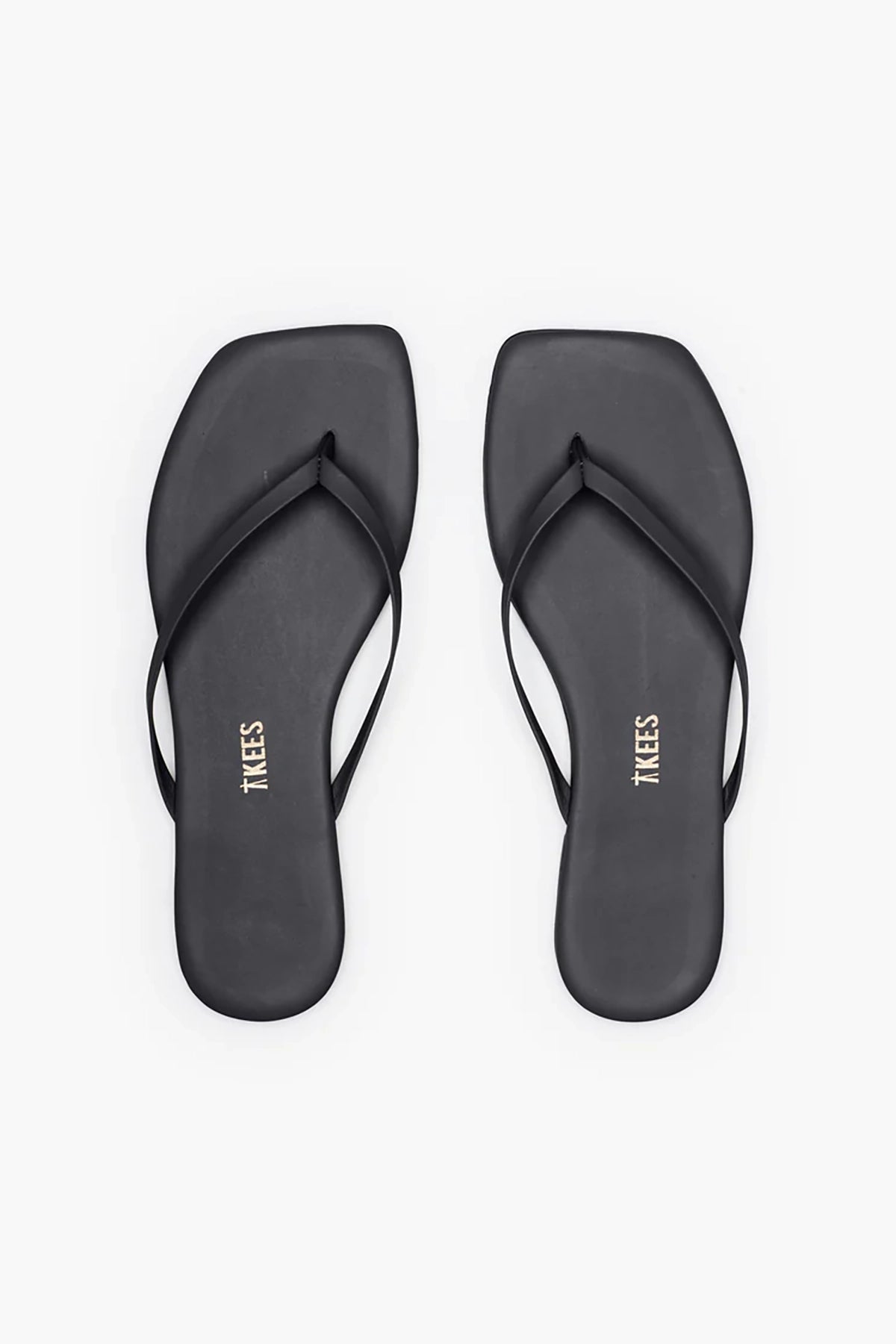 TKEES Black Square Toe Sandals