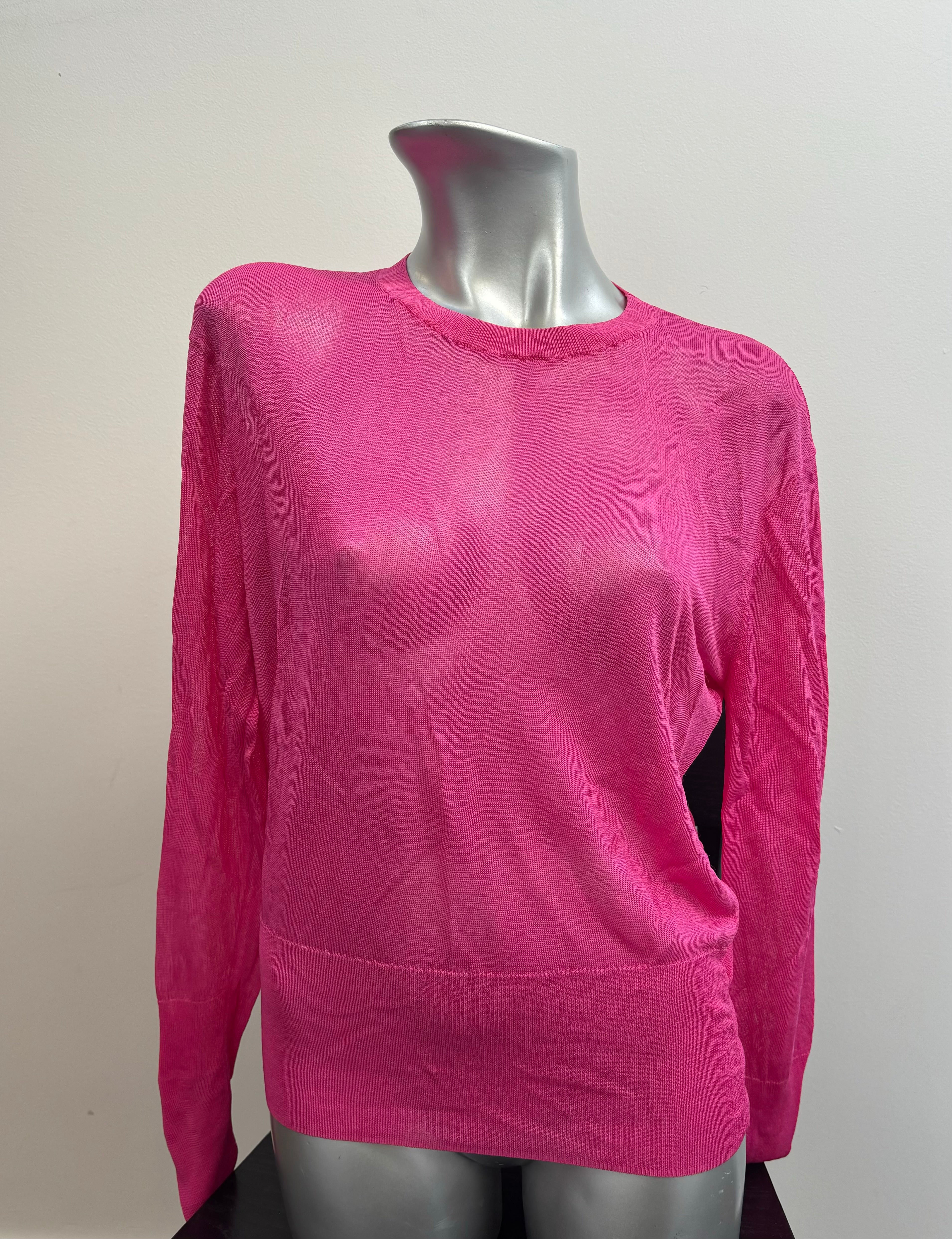 ACNE pink mesh longsleeve