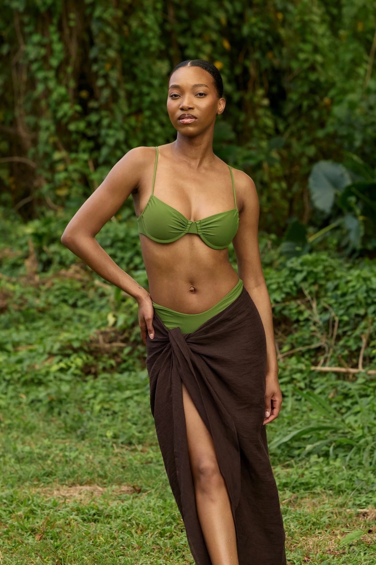 NYUD BROWN BROWN SWIMSUIT WRAP