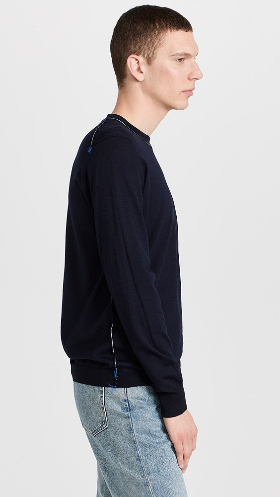 Margiela Men's Navy Wool Sweater
